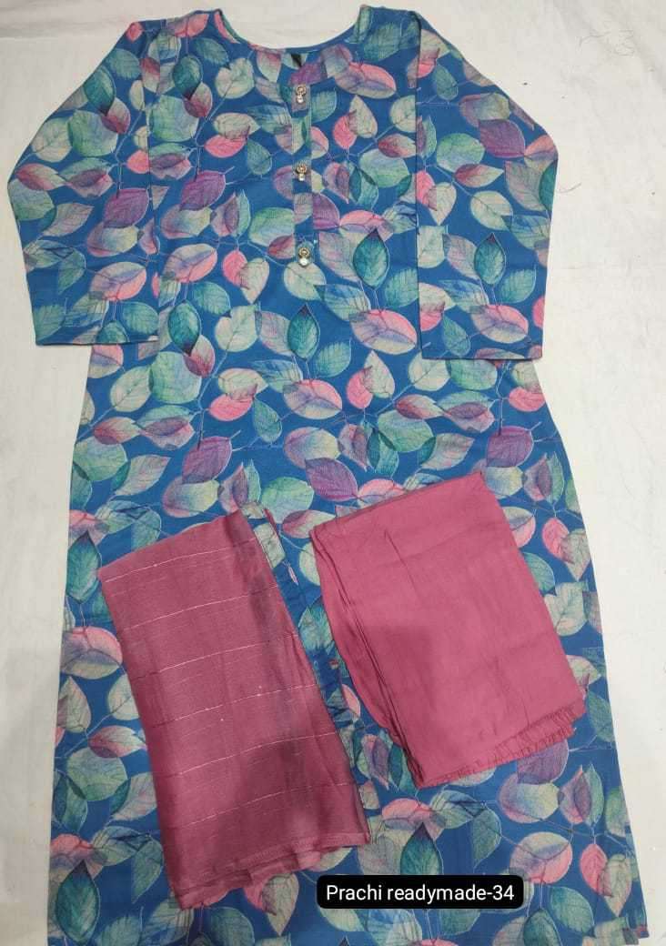 pr prachi heavy linen readymade printed suit 