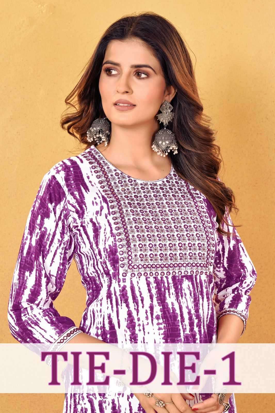 pr tie die vol 1 series 1001-1006 rayon tie die kurti 