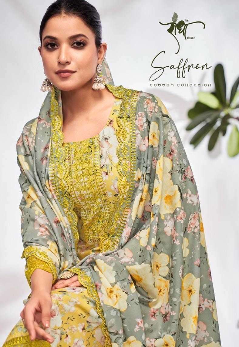 Radha trendz saffron series 7001-7006 cotton suit