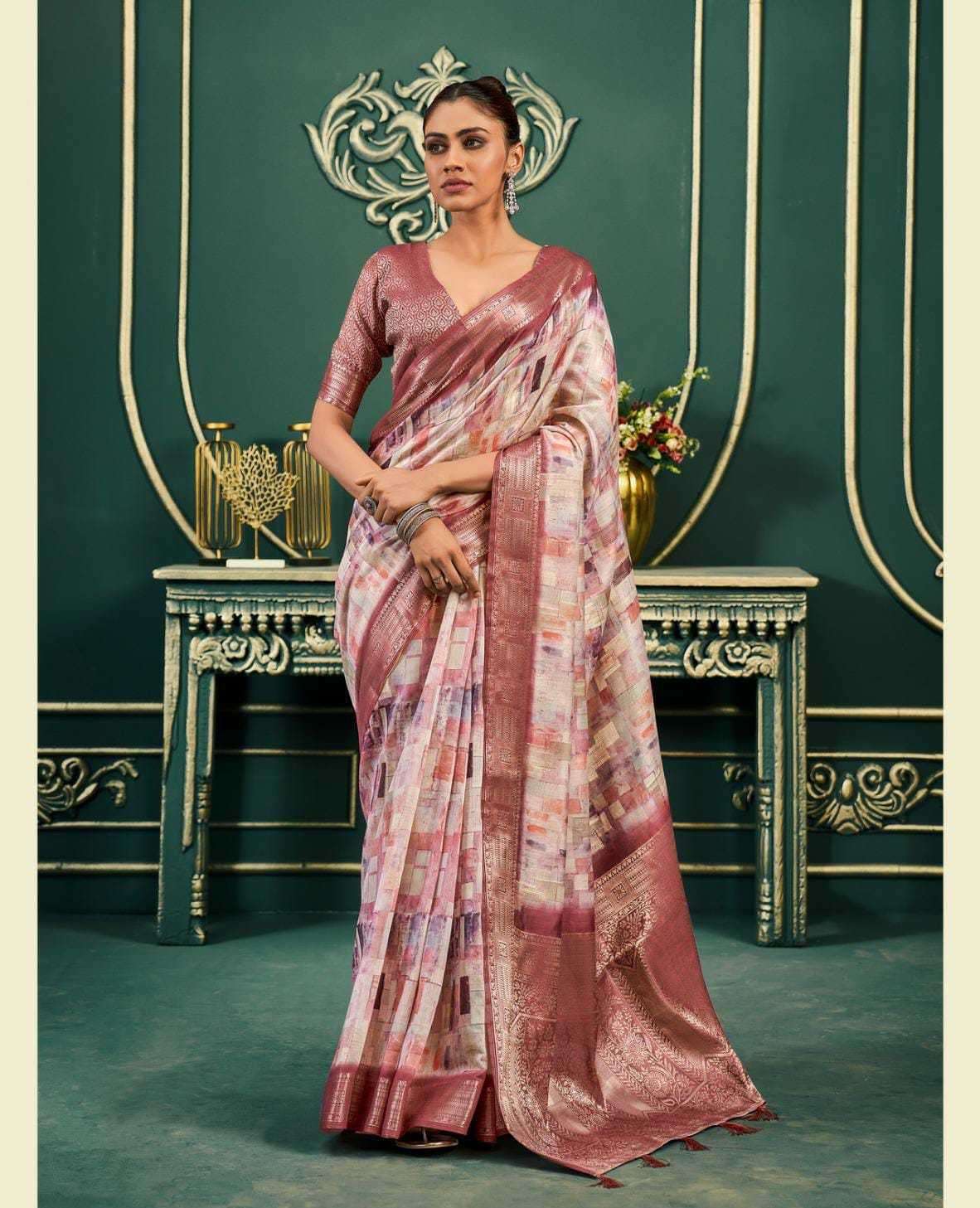 Rajpath pranalika silk series 183001-183006 Modal Cotton With Digital Print saree