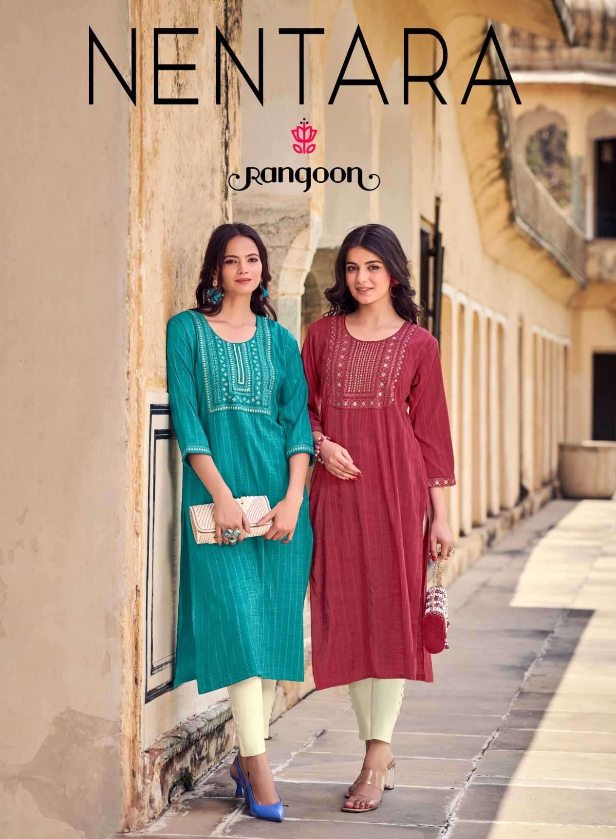 rangoon nentara series 5201-5204 Heavy Rayon kurti