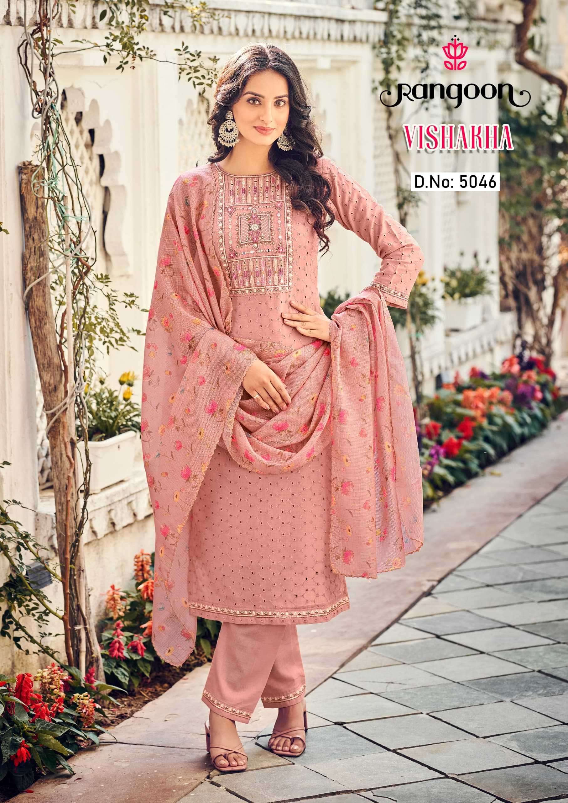 rangoon vishakha series 5041-5046 Pure Cotton readymade suit 