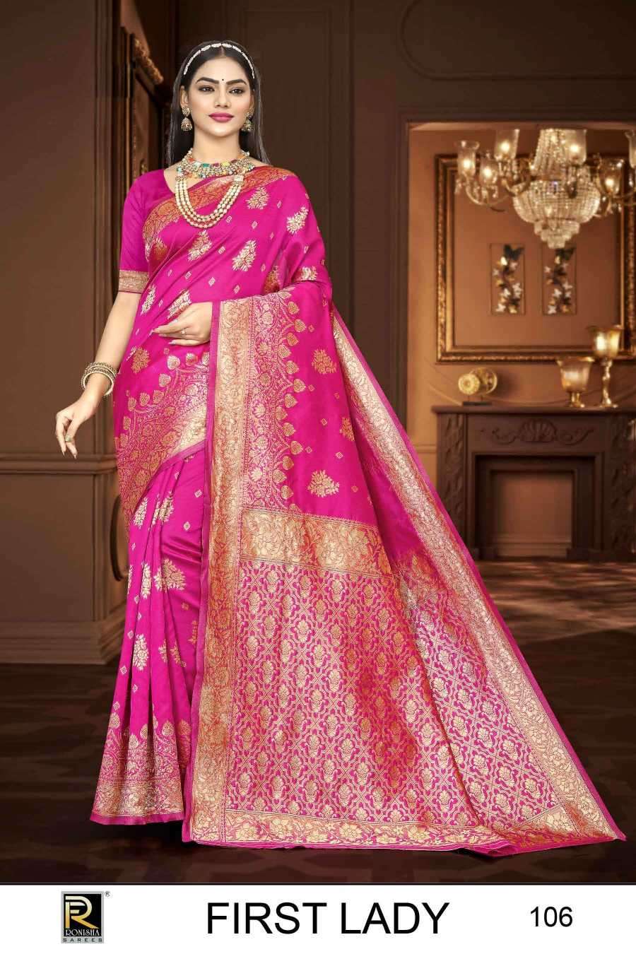 ranjna saree first lady series 101-106 banarasi silk saree