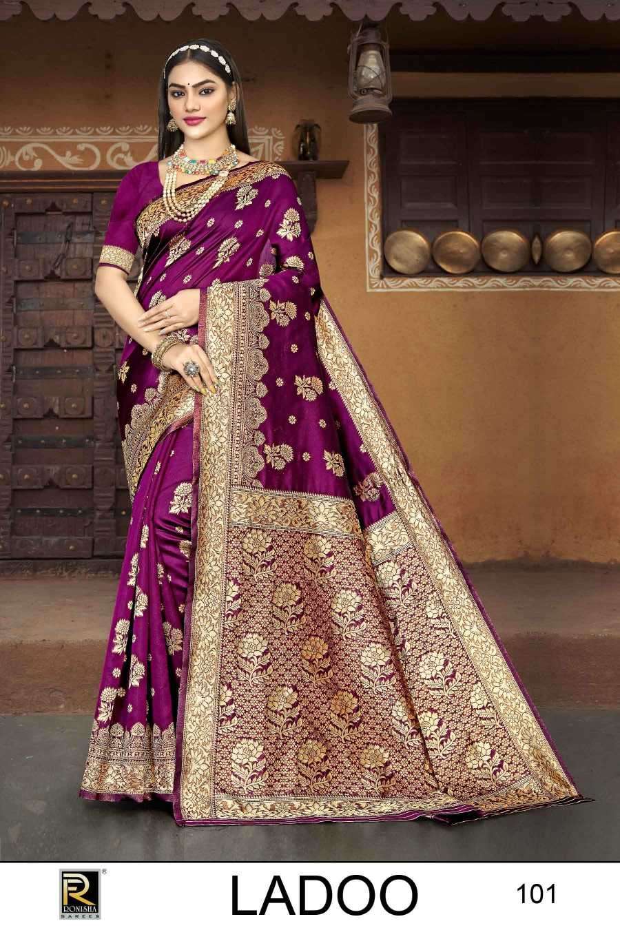 ranjna saree ladoo series 101-106 banarasi silk saree