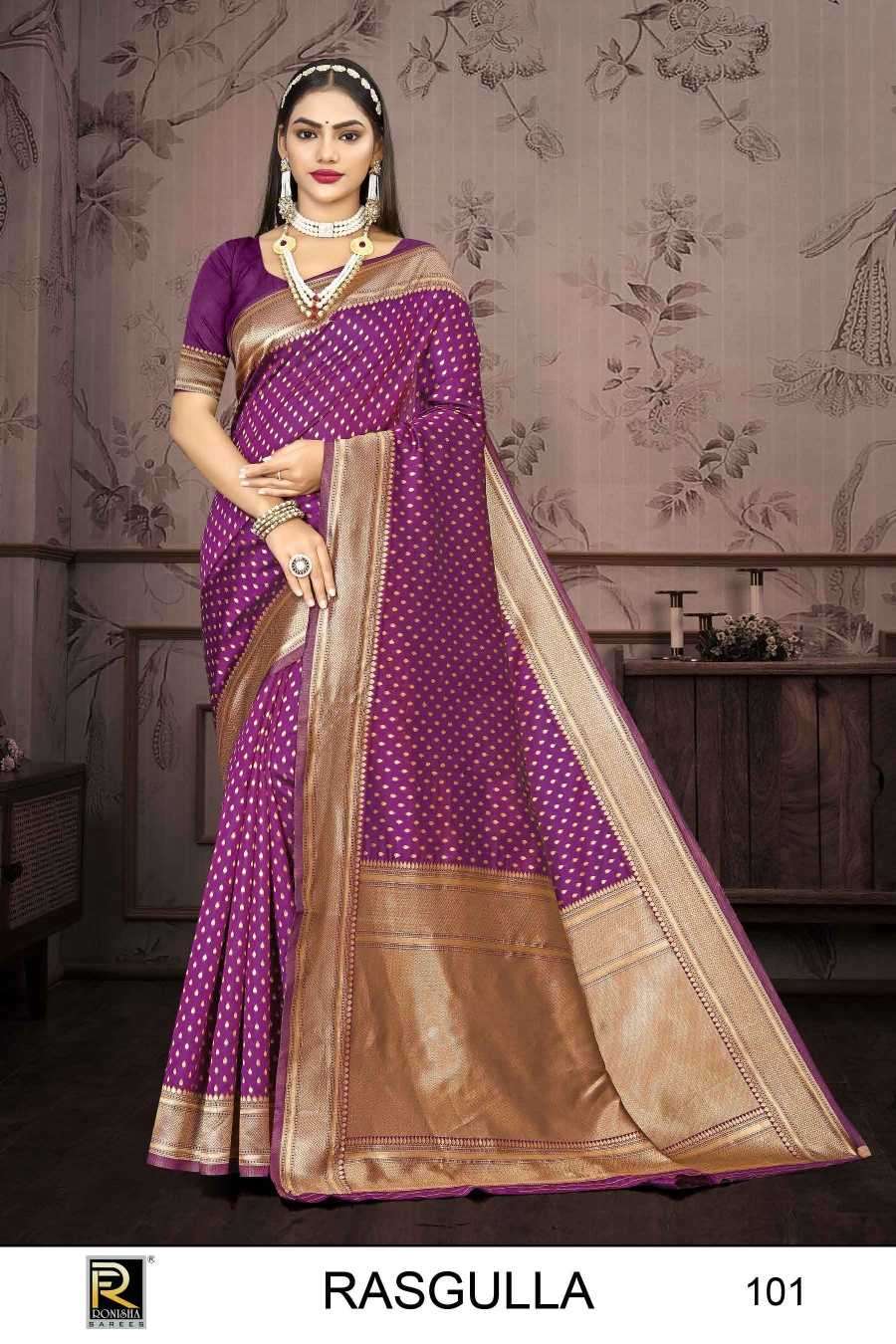 ranjna saree rasgulla series 101-106 banarasi silk saree