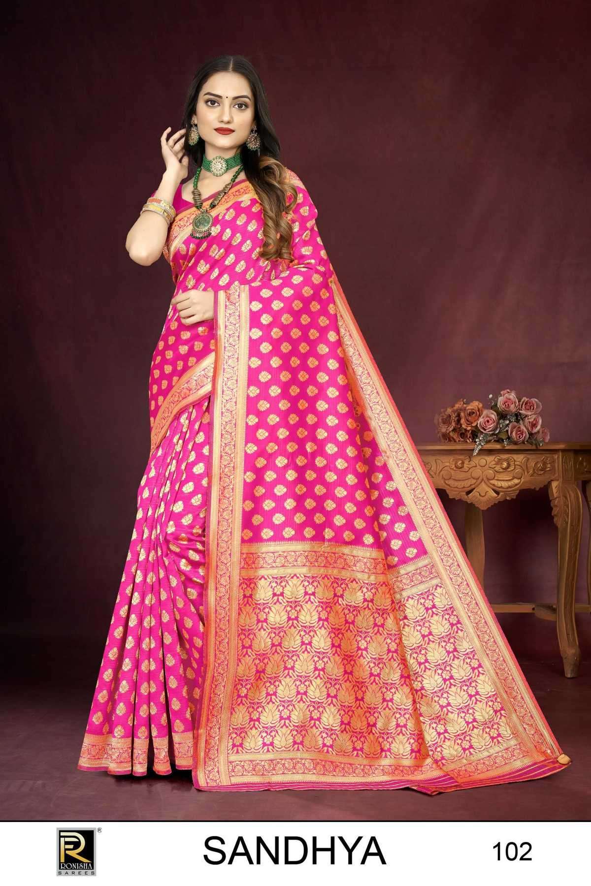 ranjna saree sandhya series 101-106 banarasi silk saree