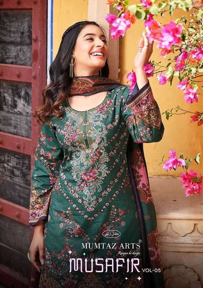 riaz arts musafir vol 5 series 3201-3208 pure karachi lawn suit 