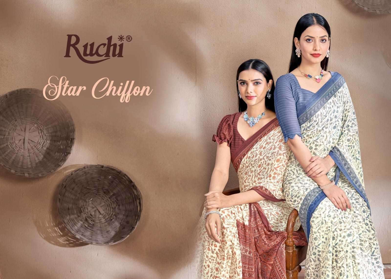 ruchi star chiffon series 34901-34903 Chiffon saree