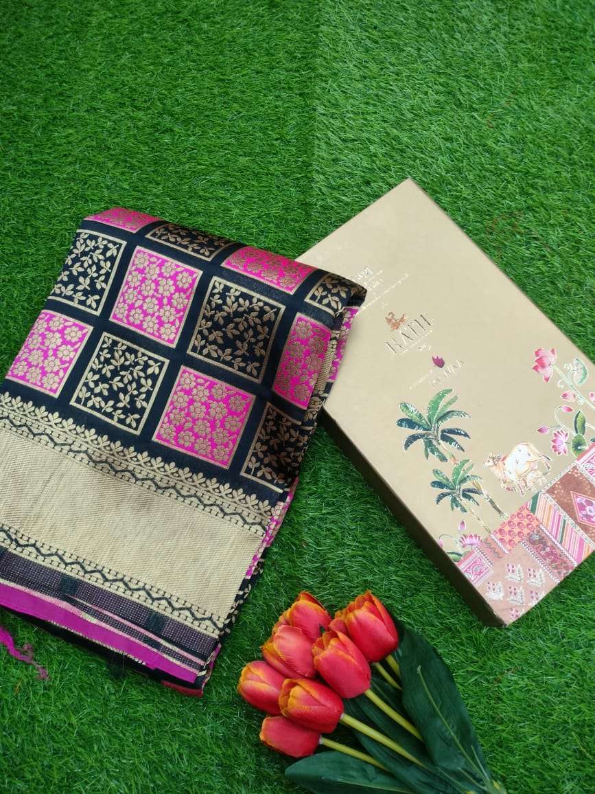 Rutrang vol 2 Heavy  silk saree with pallu