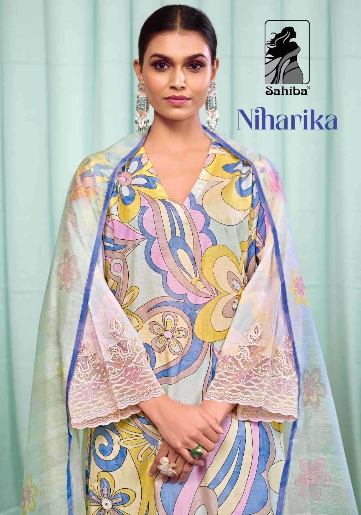sahiba niharika pure cotton lawn digital print suit 