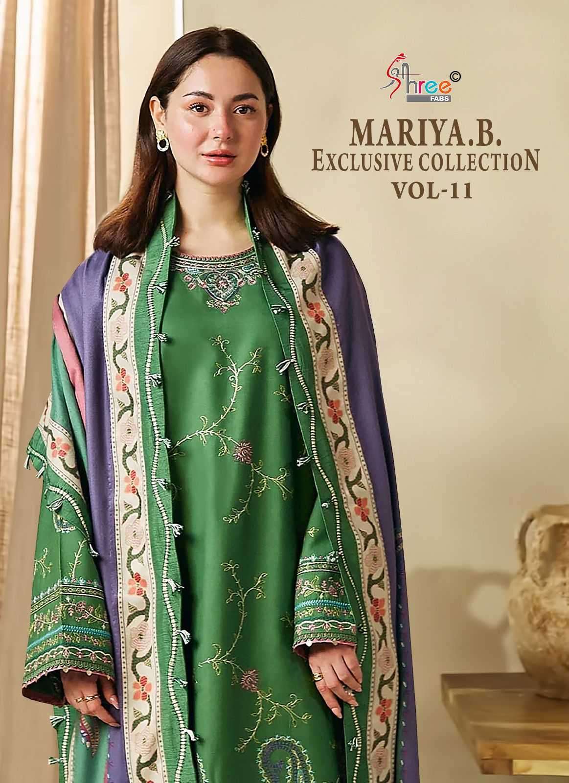 shree fab maria b exclusive collection 11 series 3439-3446 pure rayon cotton suit 