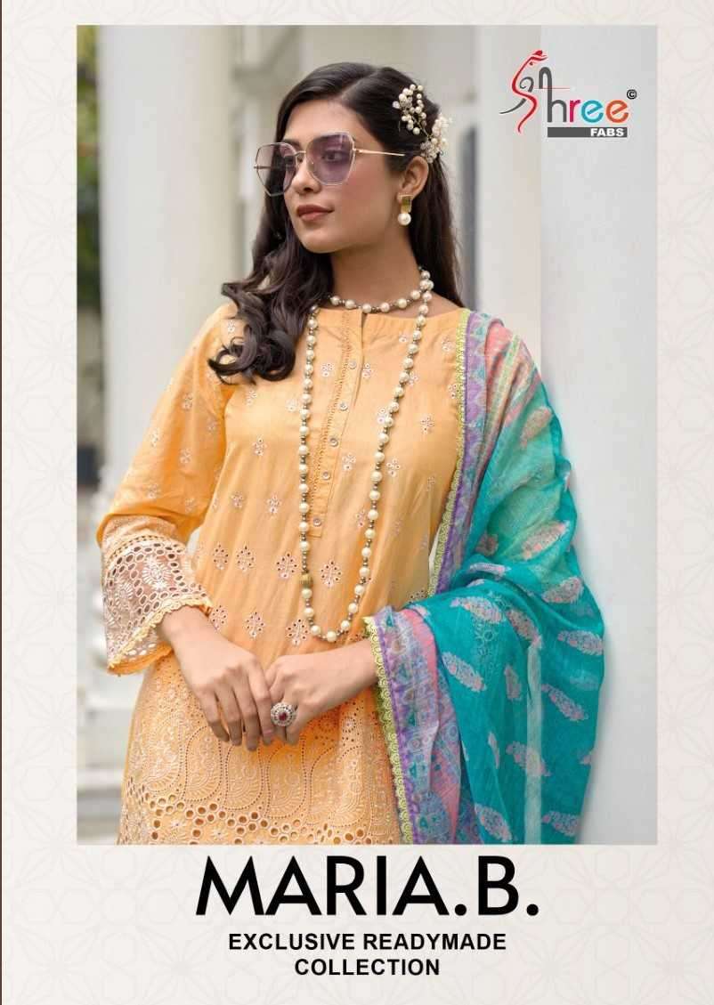 shree fab mariya b exclusive readymade collection series 100-11004 pure lawn cotton suit 