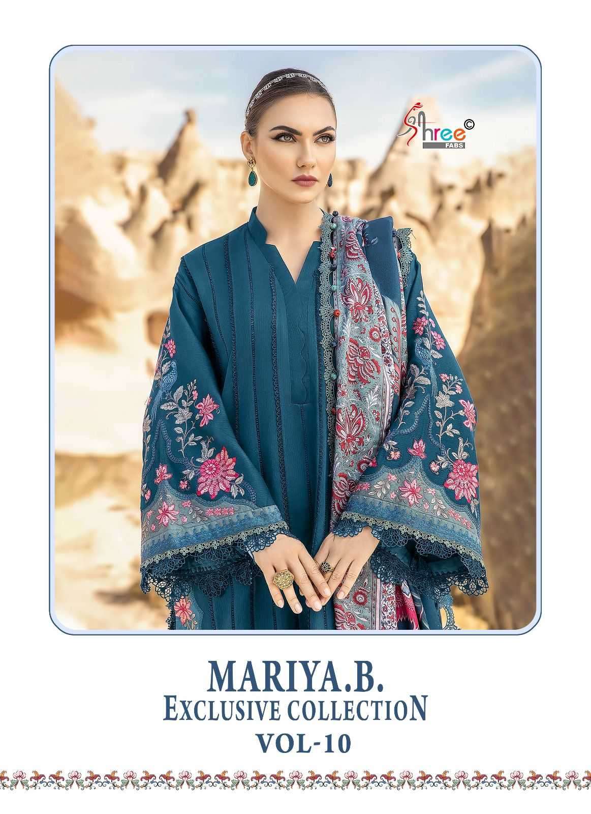 shree fabs mariab exclusive collection vol 10 series 3585-3588 pure rayon cotton suit 