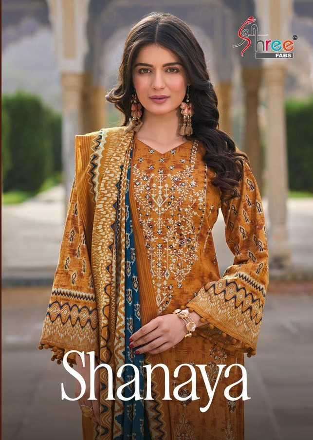 shree fabs shanaya series 1001-1005 pure cotton suit 