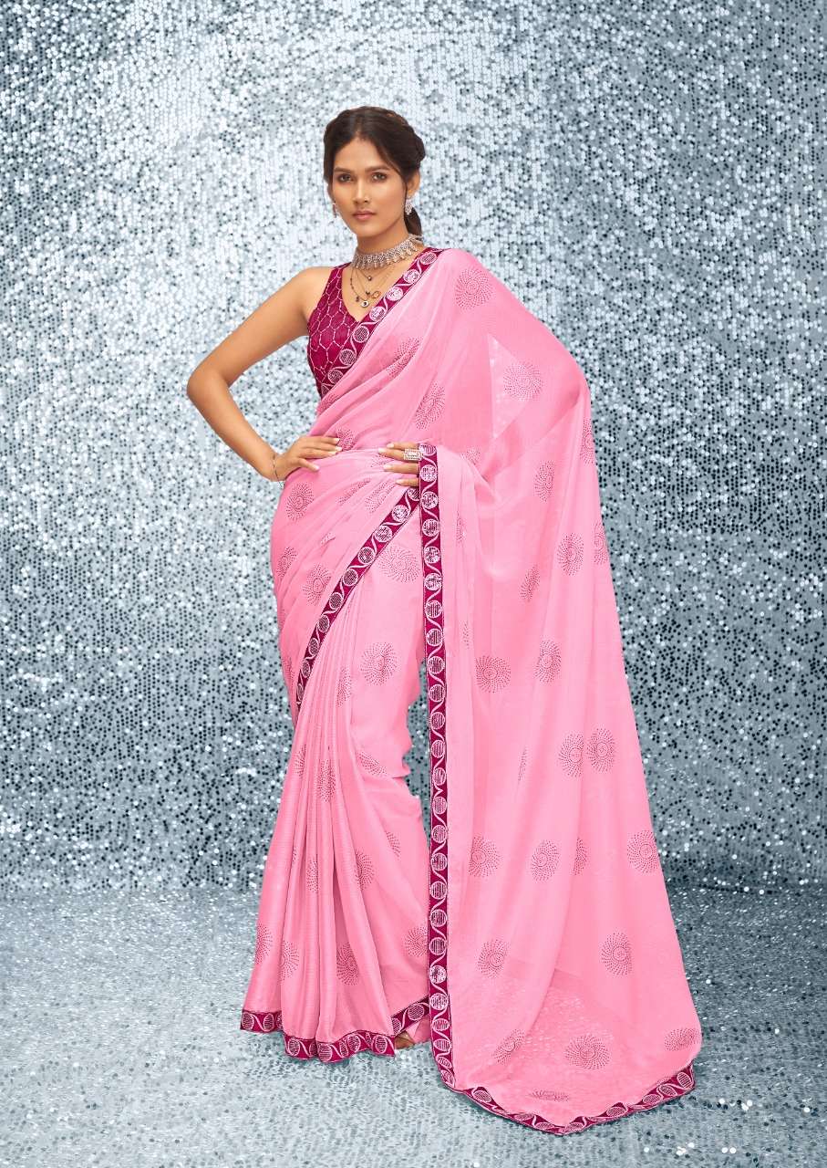 stavan emily satin chiffon fancy work saree