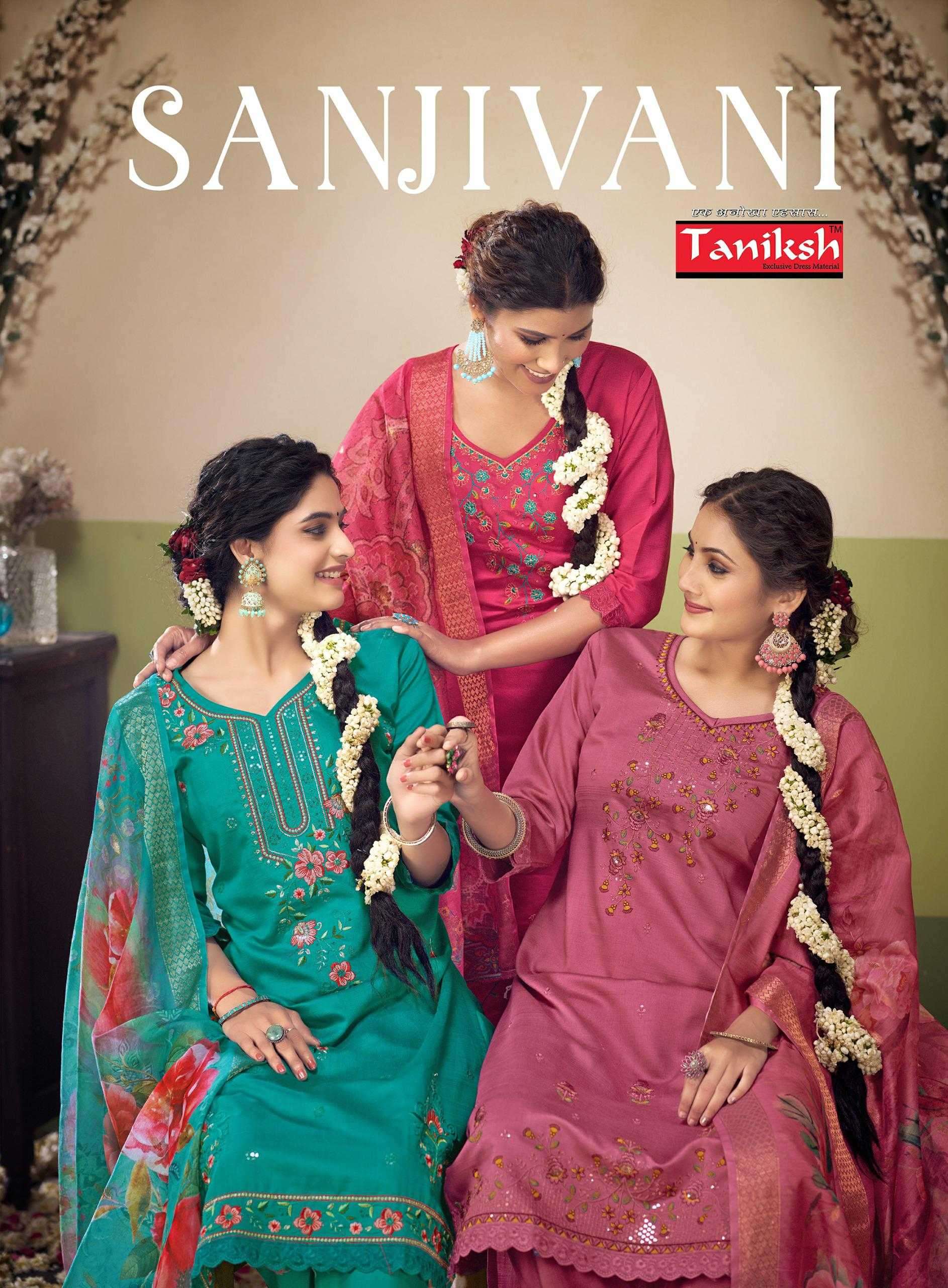 taniksh sanjivani vol 1 series 1001-1008 cotton viscose readymade suit 
