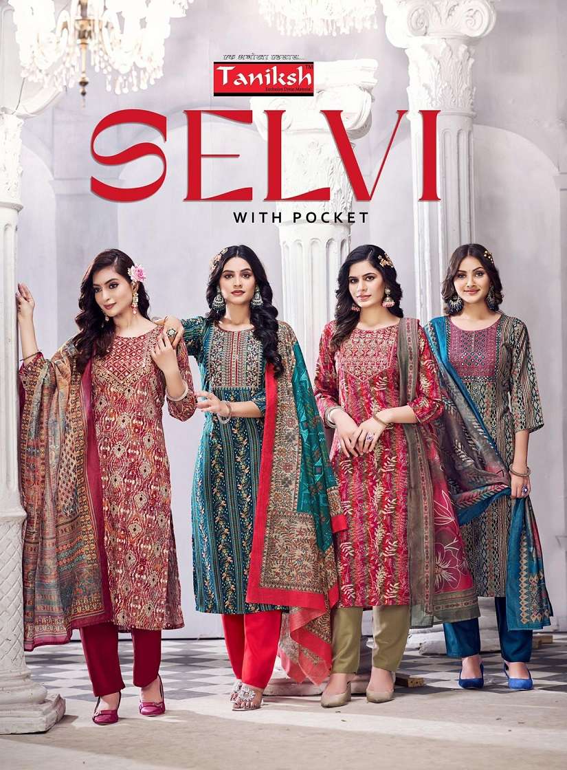 Taniksh Selvi Vol-2 series 1001-1008 Heavy Rayon readymade suit 