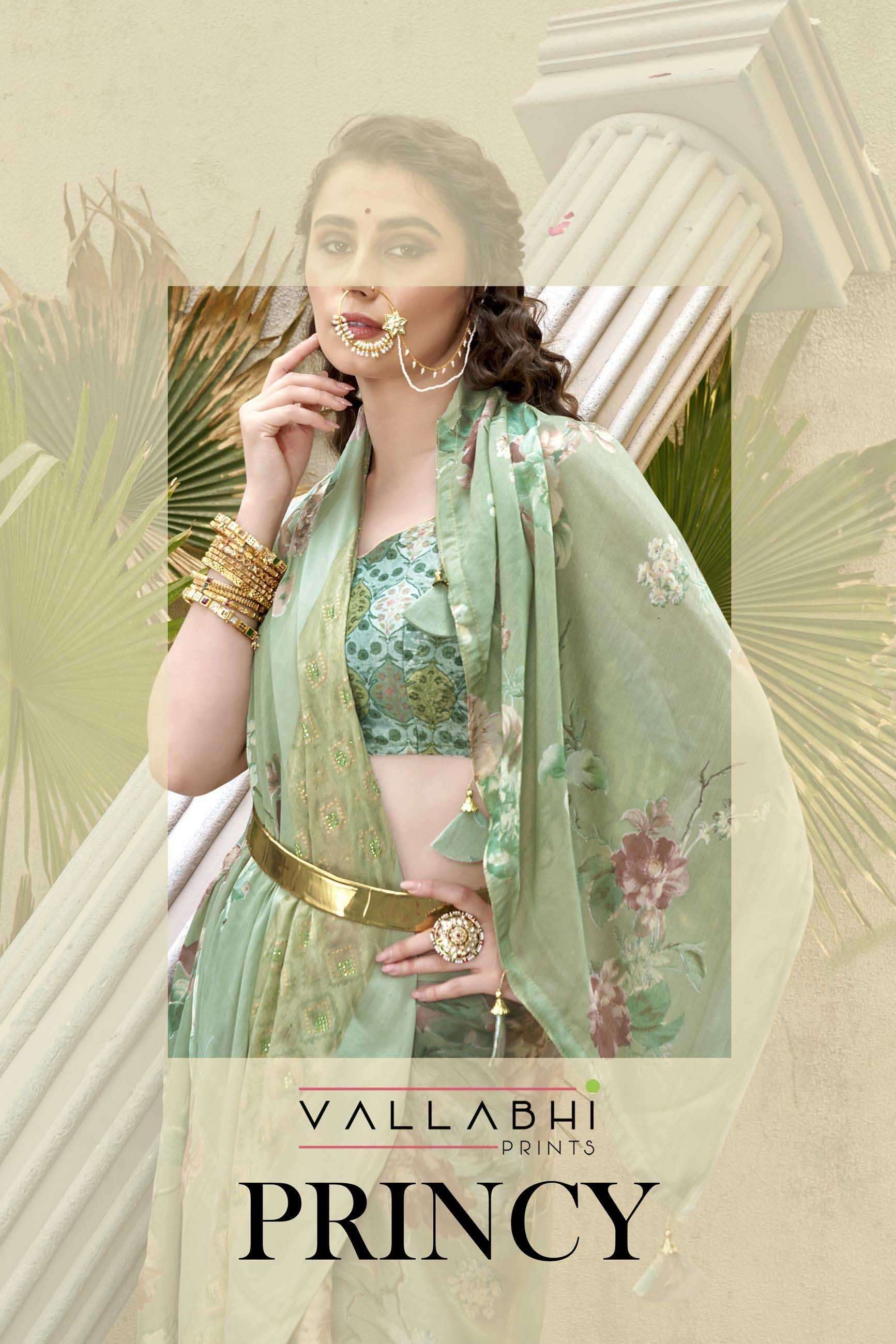 vallabhi princy series 19111-19118 georgette saree