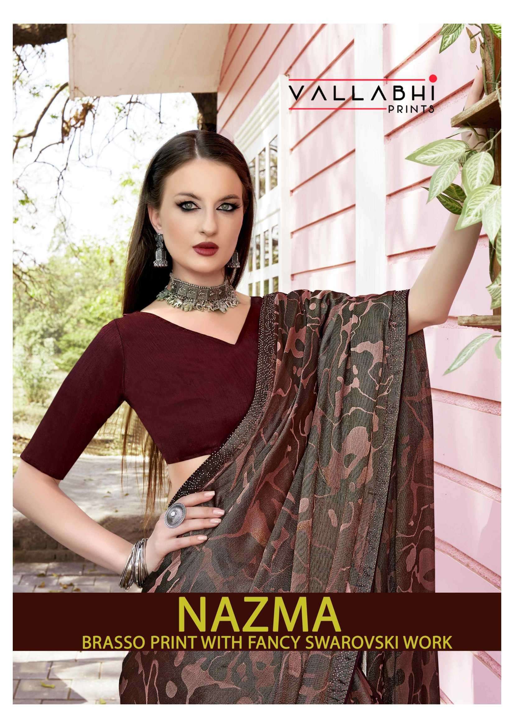 vallabhi prints nazma series 27011-27016 brasso saree