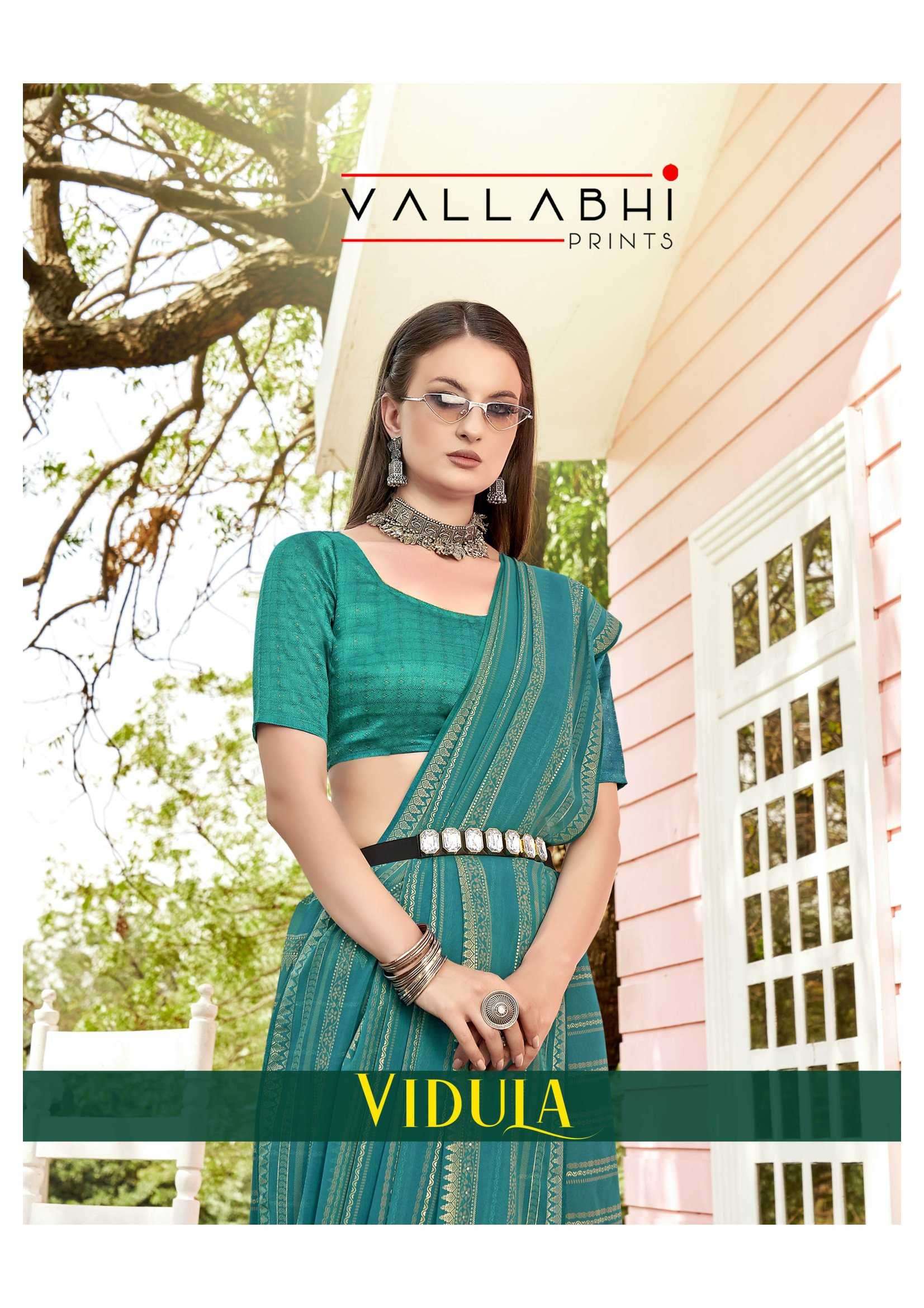 vallabhi vidula series 26491-26496 georgette saree