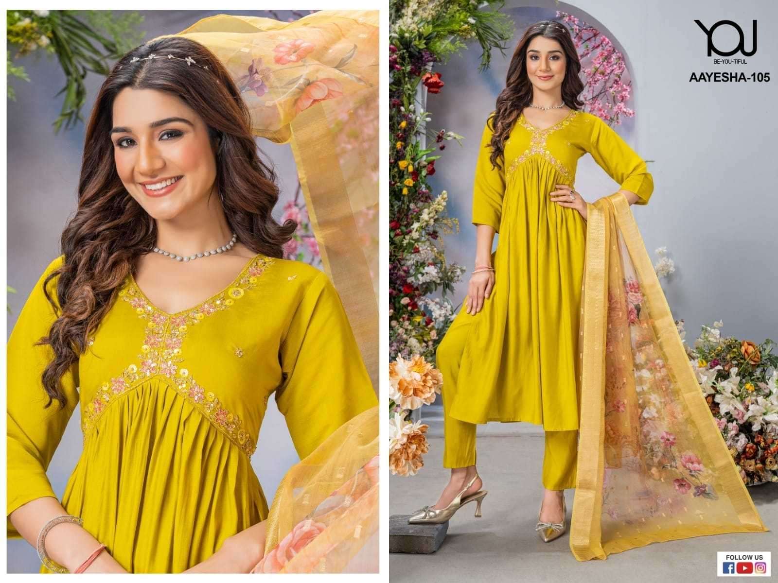 wanna aayesha series 104-106 roman silk readymade suit 