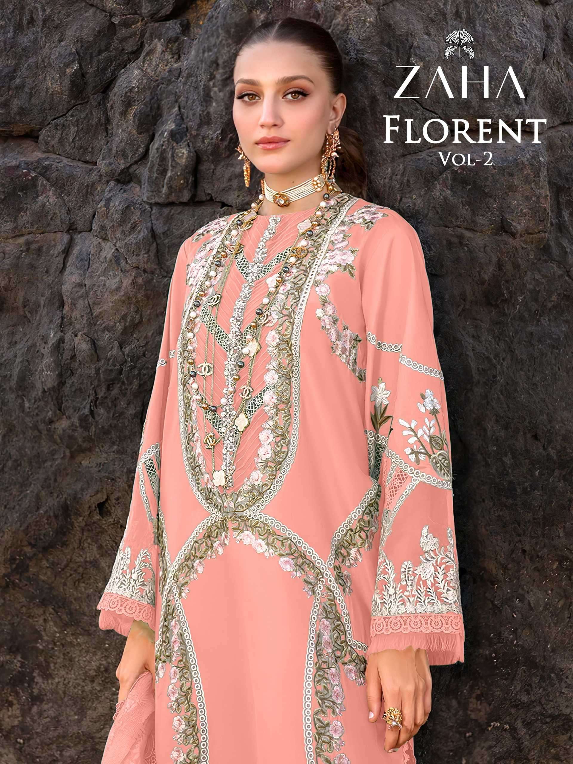 zaha florent vol 2 series 10297 pure cambric cotton suit 