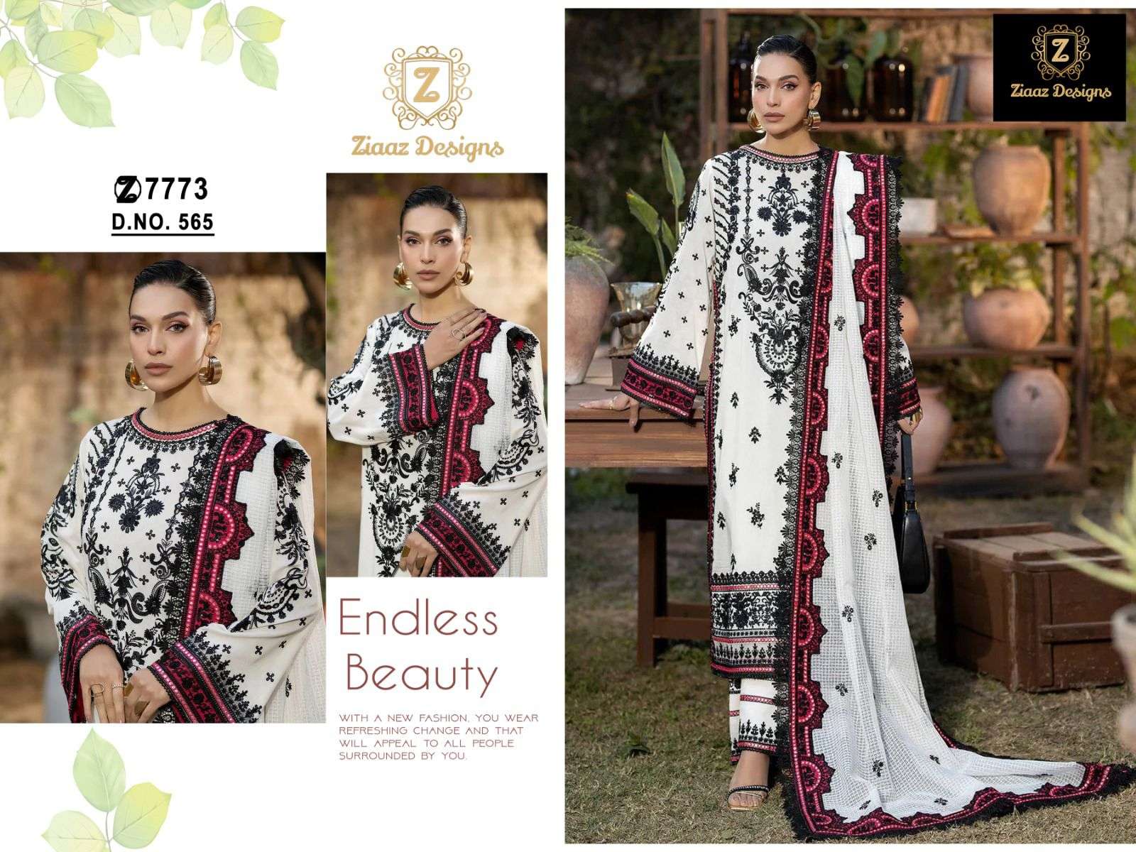 Ziaaz Designs 565 designer Rayon cotton suit