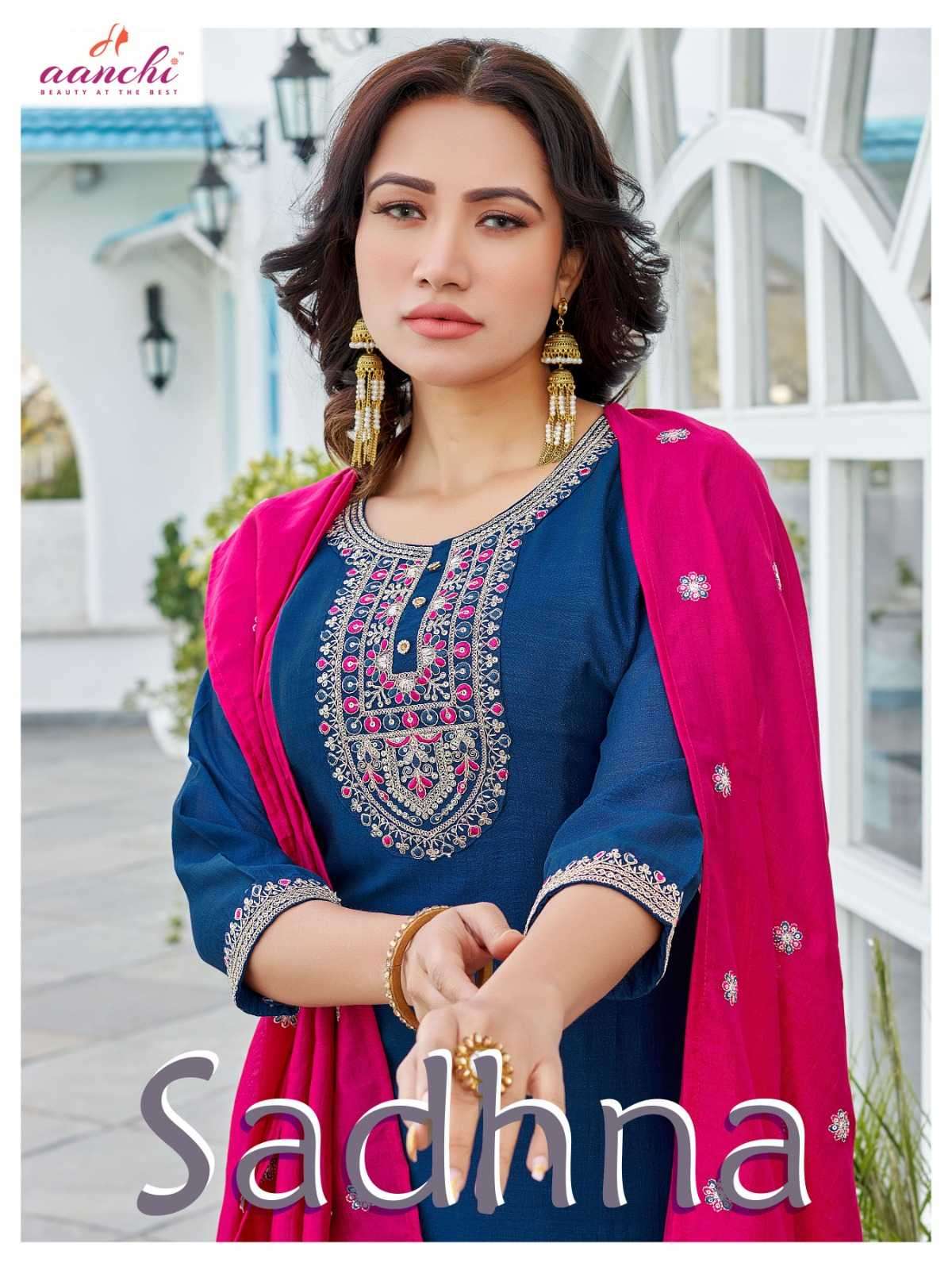 aanchi sadhna series 1001-1004 vichitra readymade suit 