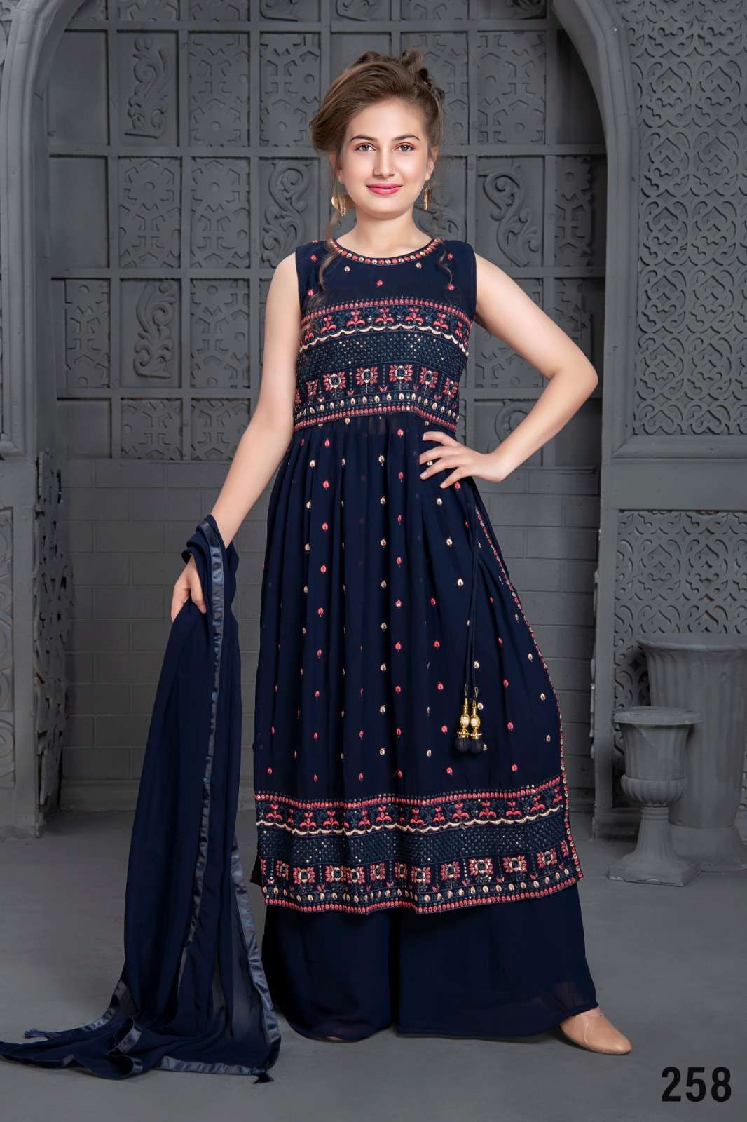  Aaradhna vol 36 designer Georgette Kidswear Nayra cut