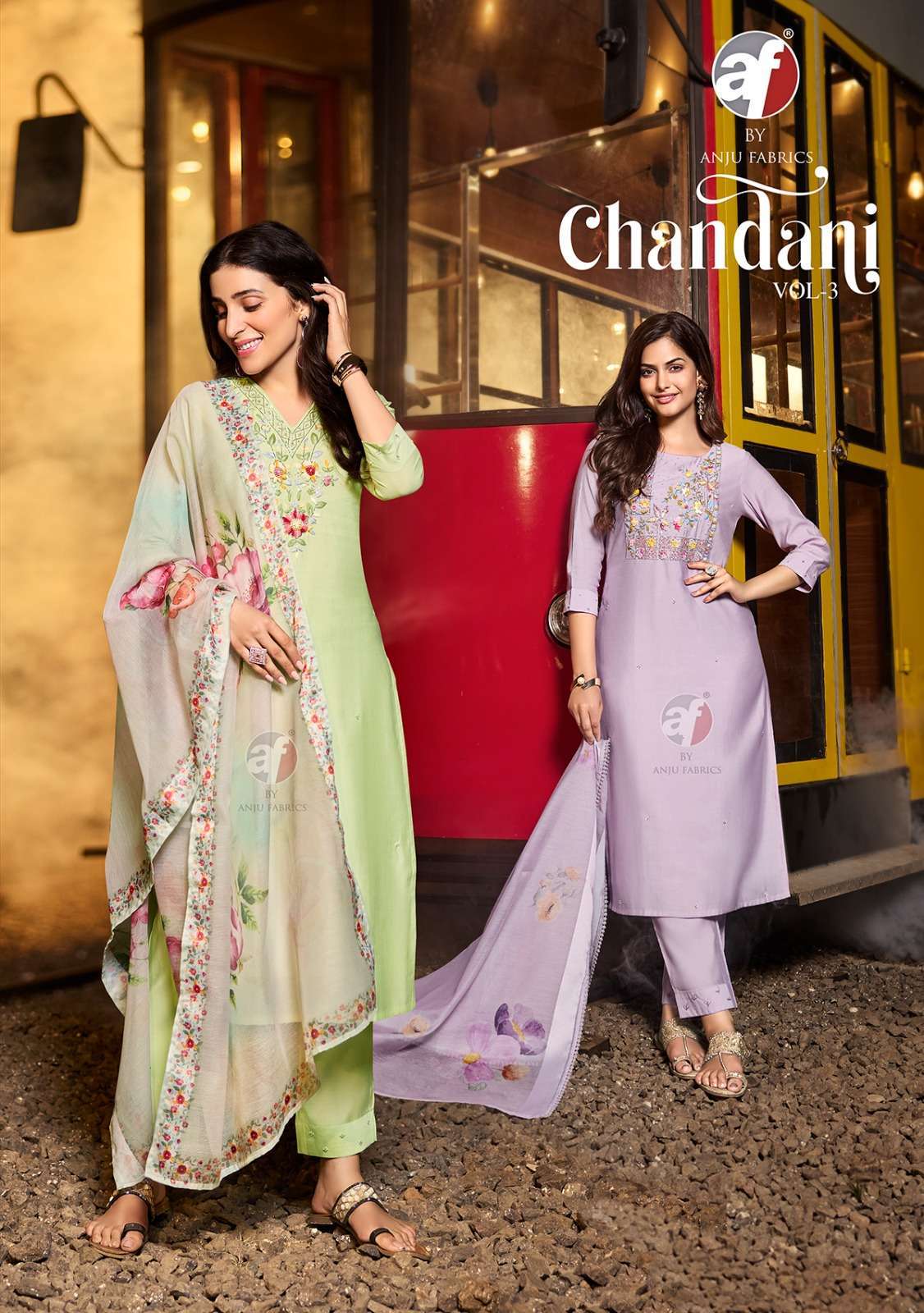 anju fab chandani vol 3 series 3731-3736 viscose readymade suit 