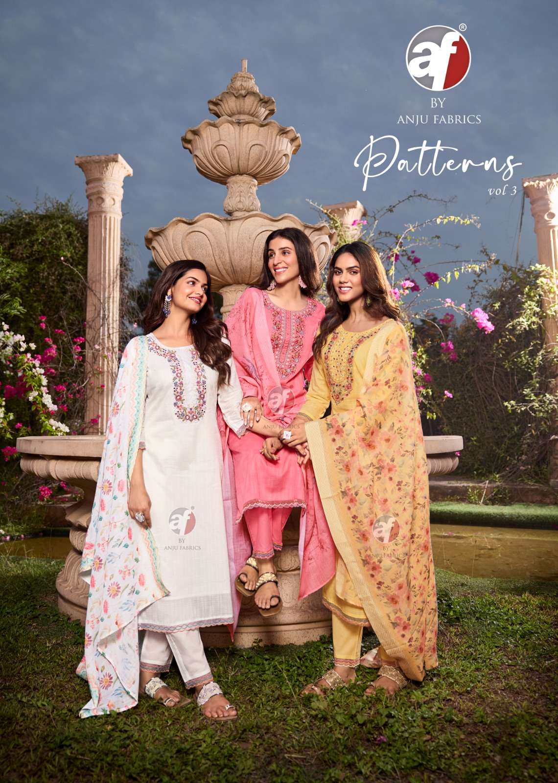 anju fab patterns vol 3 designer pure cotton readymade suit 