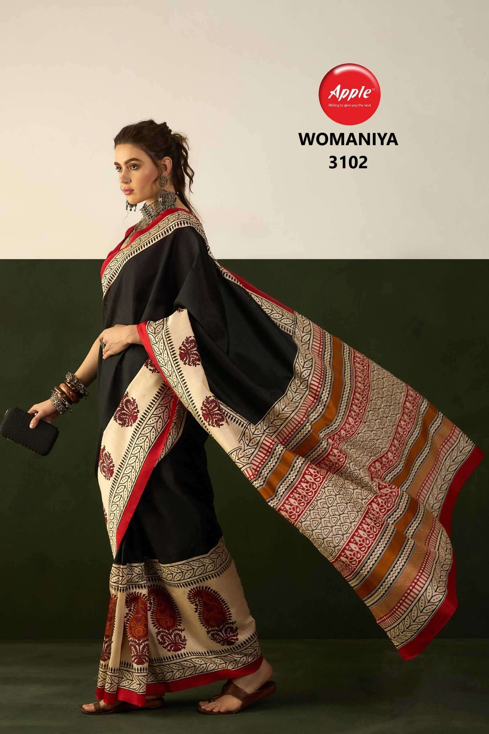 apple womaniya vol 31 series 3101-3112 bhagalpuri saree