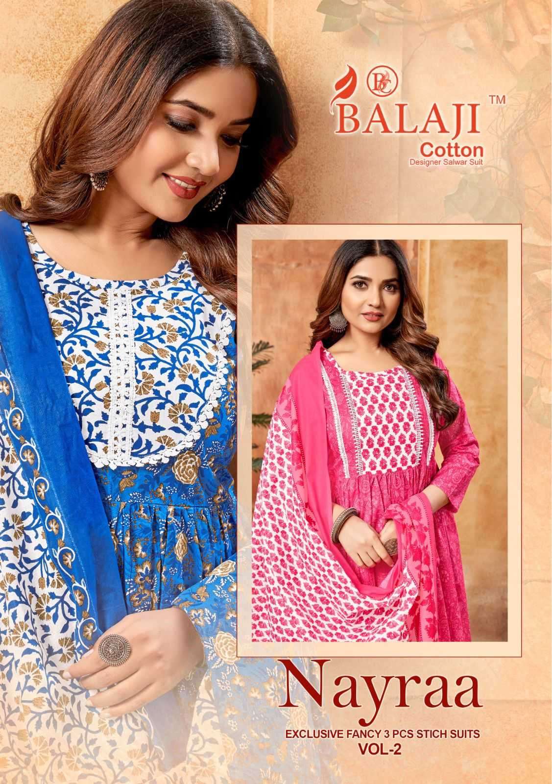 balaji cotton nayraa vol 2 series 2001-2012 cotton readymade suit 