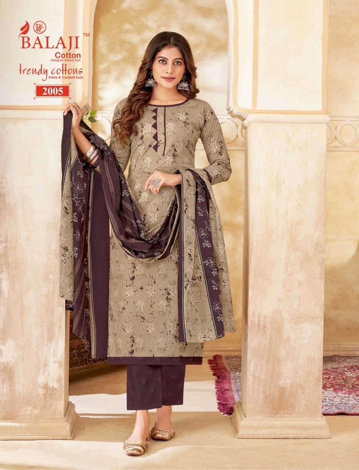 balaji trendy cotton vol 2 series 2001-2012 cotton readymade suit  