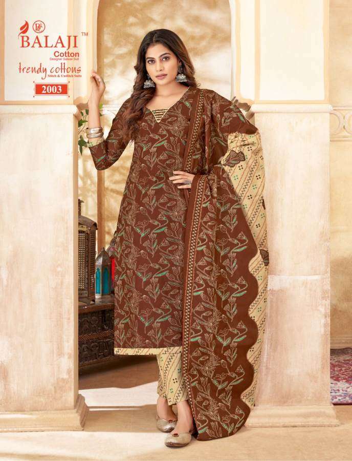 Balaji Trendy Cotton Vol-2 series 2001-2012 Pure Premium Cotton suit