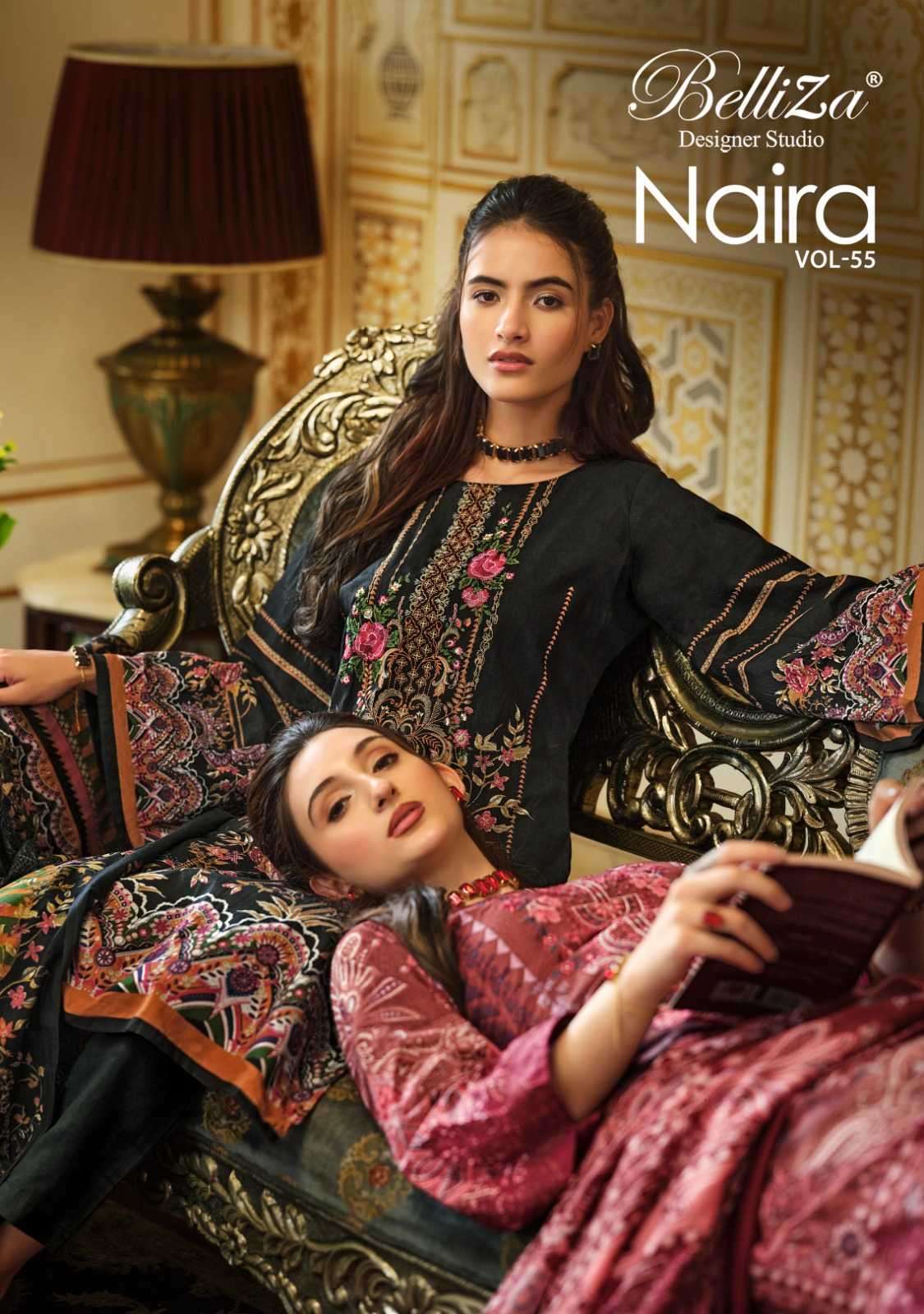 belliza naira vol 55 series 926001-926008 Pure Cotton Digital Prints suit