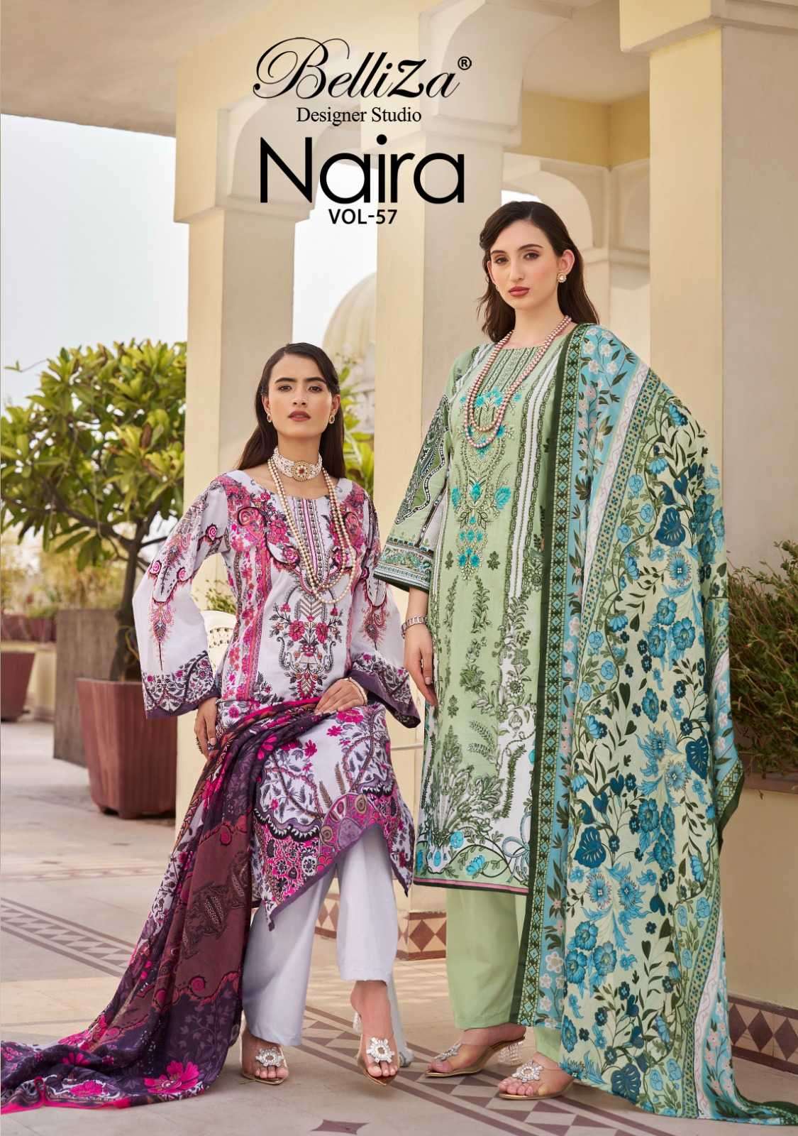 belliza naira vol 57 series 930001-930008 Pure Cotton Digital Prints suit