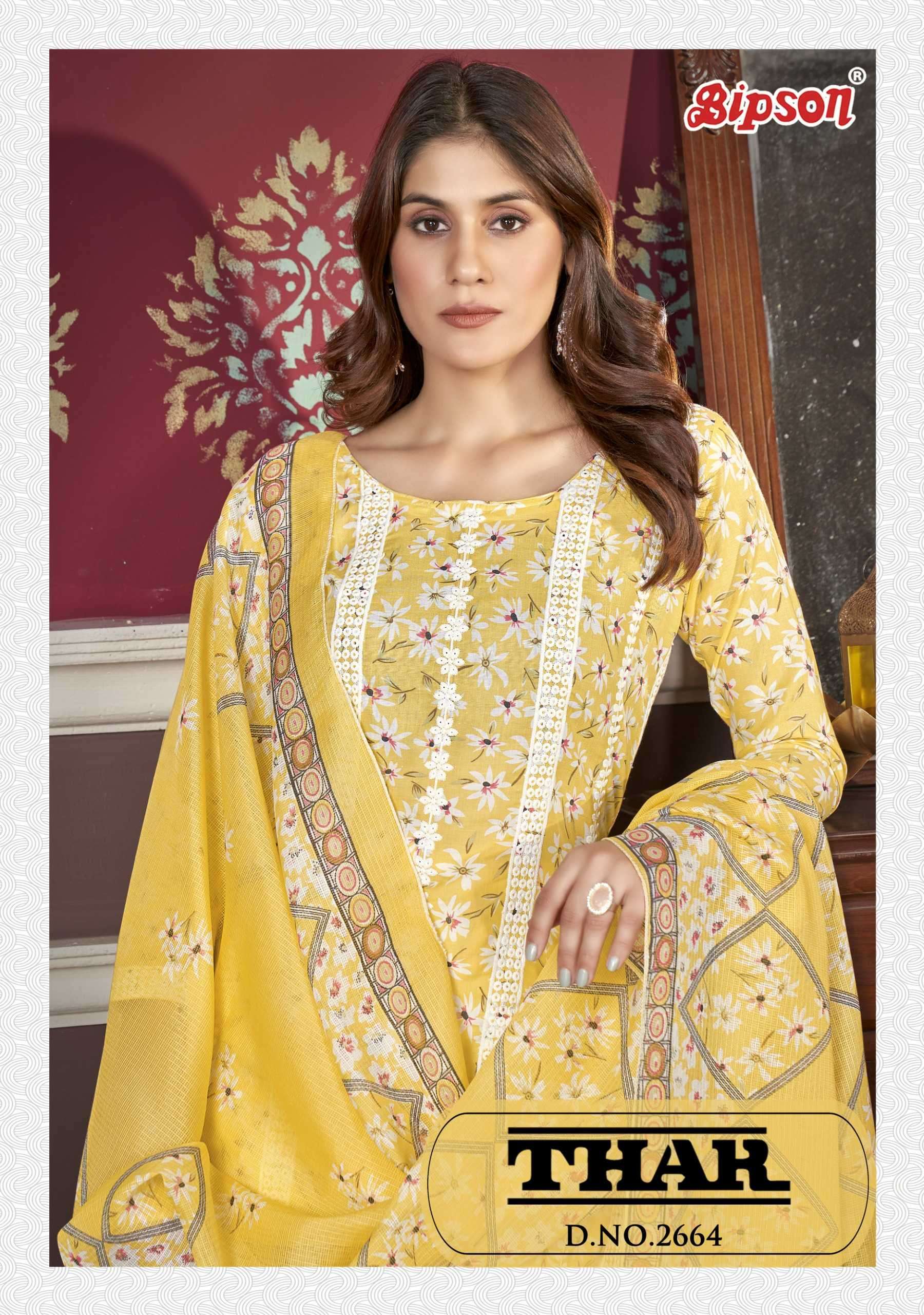 bipson prints thar 2664 fancy cotton suit