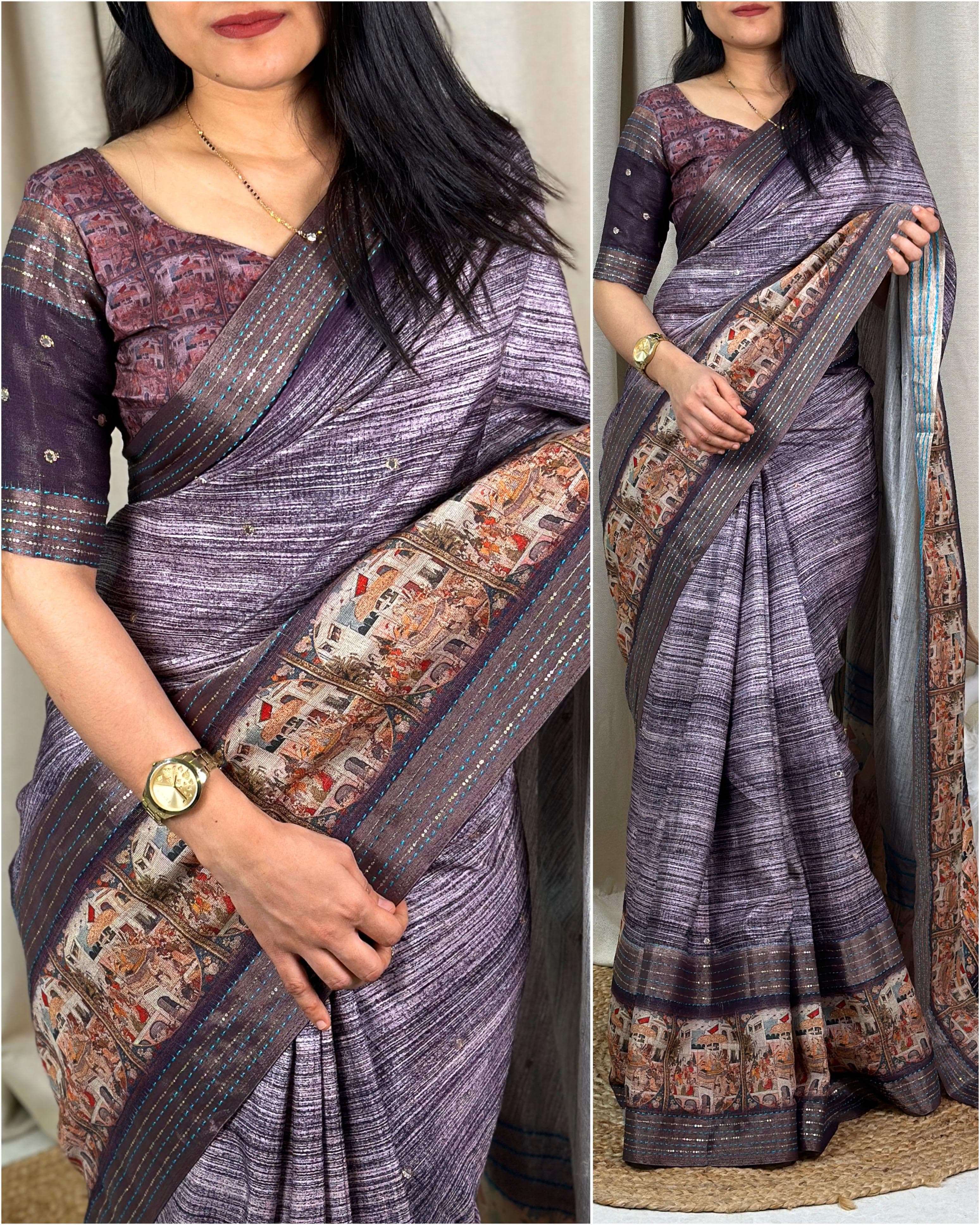 BT-56 Hanshini designer Cotton Silk saree