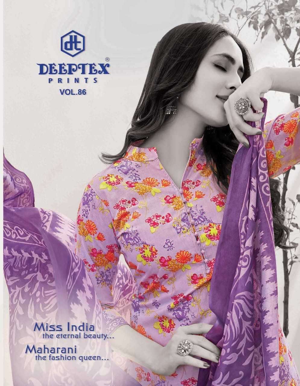 deeptex prints miss india vol 86 series 8601-8626 cotton suit