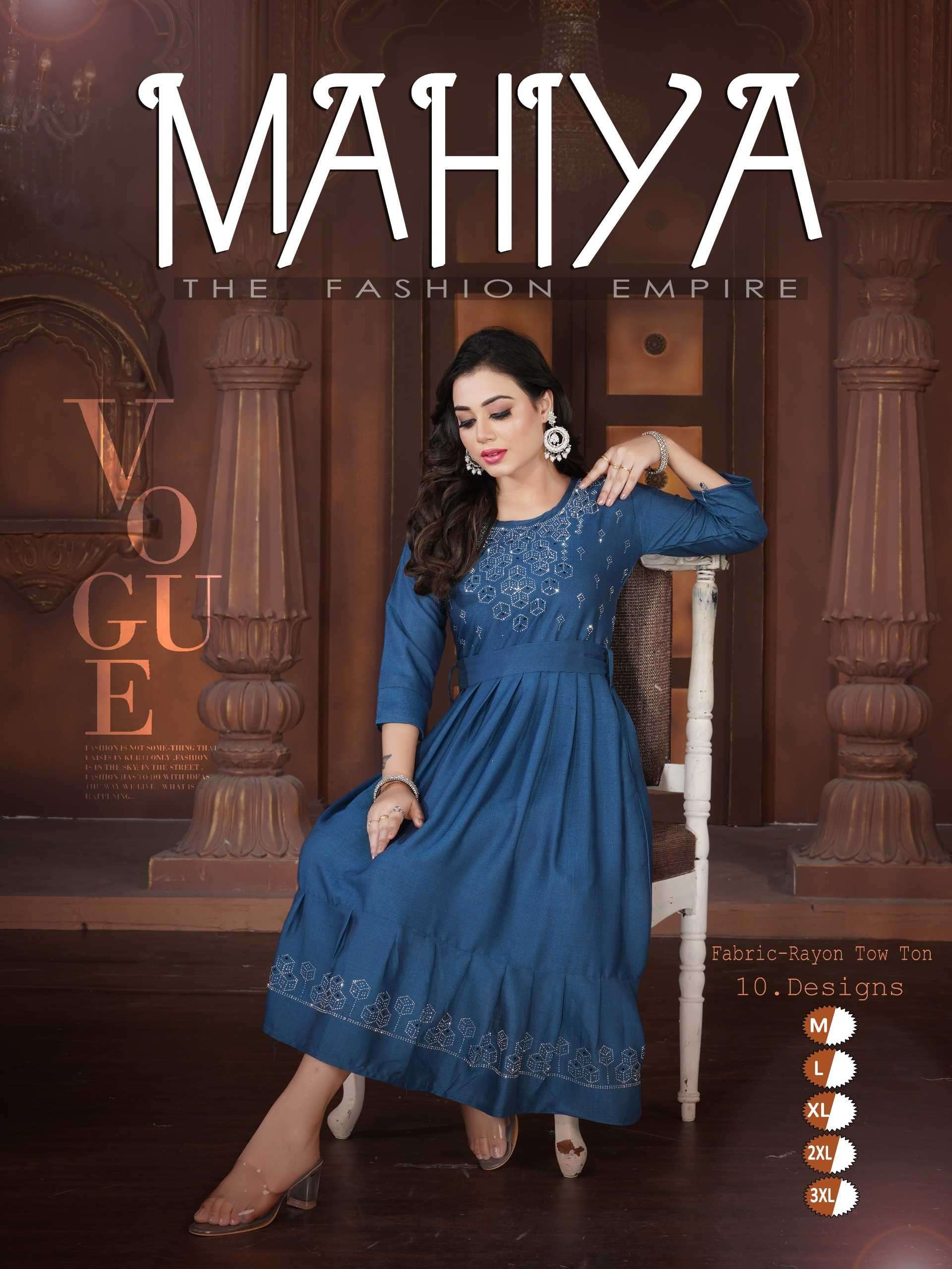 fashion talk mahiya series 001-010 Rayon Two Tone kurti