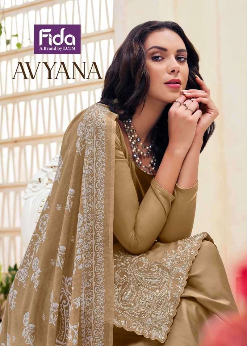 fida avyana series 1001-1006 satin cotton suit 