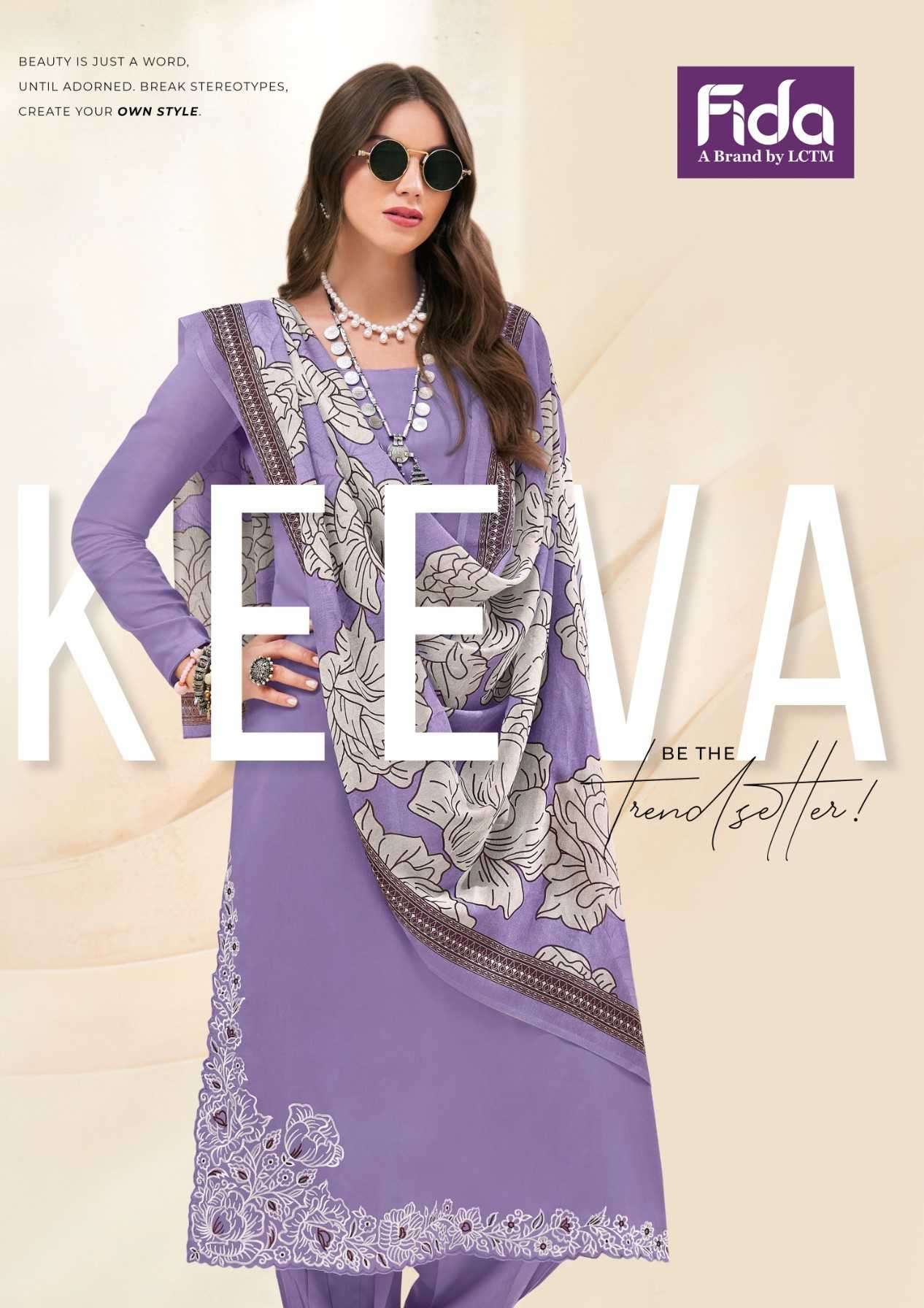 fida keeva series 1001-1006 cotton printed suit 