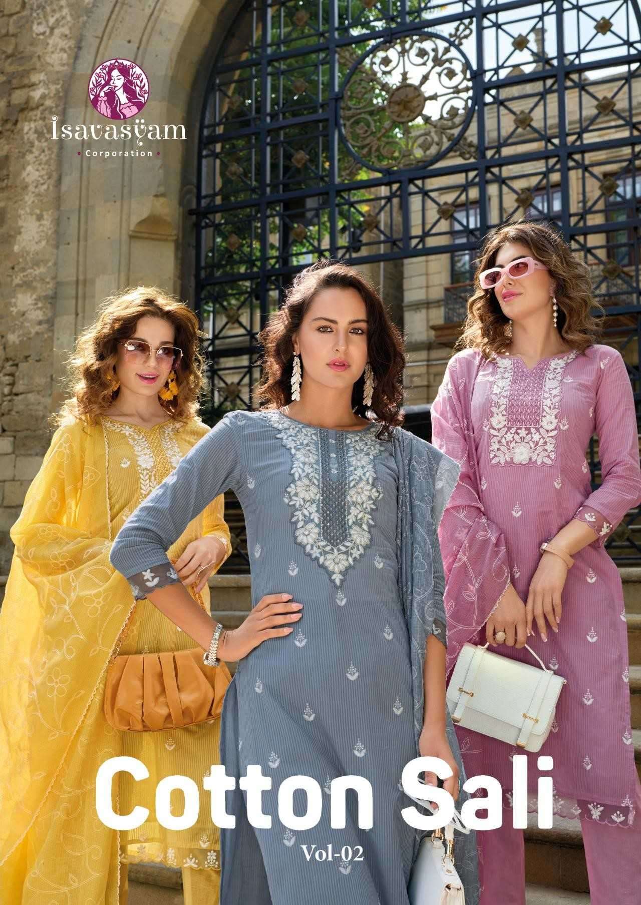 isavasyam cotton sali vol 2 series 20001-20006 Cambric Cotton readymade suit 