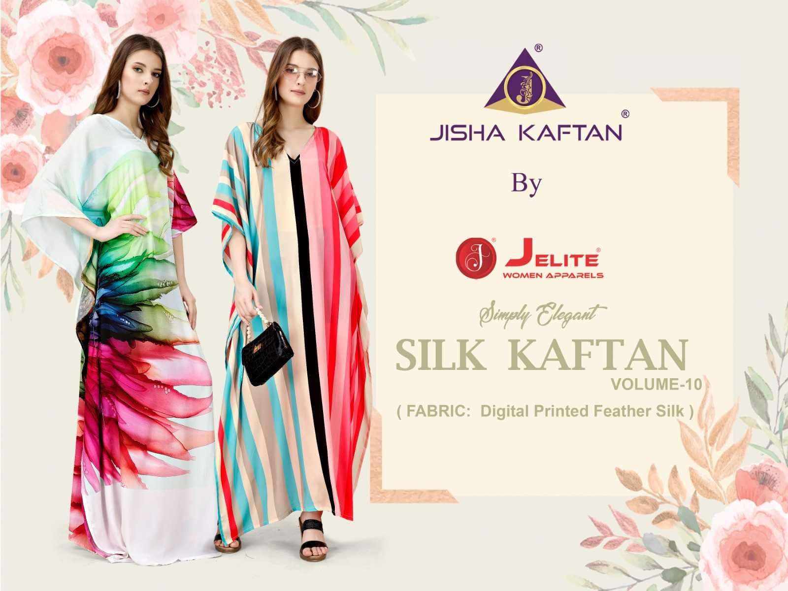 Jisha Kaftan Silk Kaftan Vol - 10 series 173-180 Feather Silk kaftan