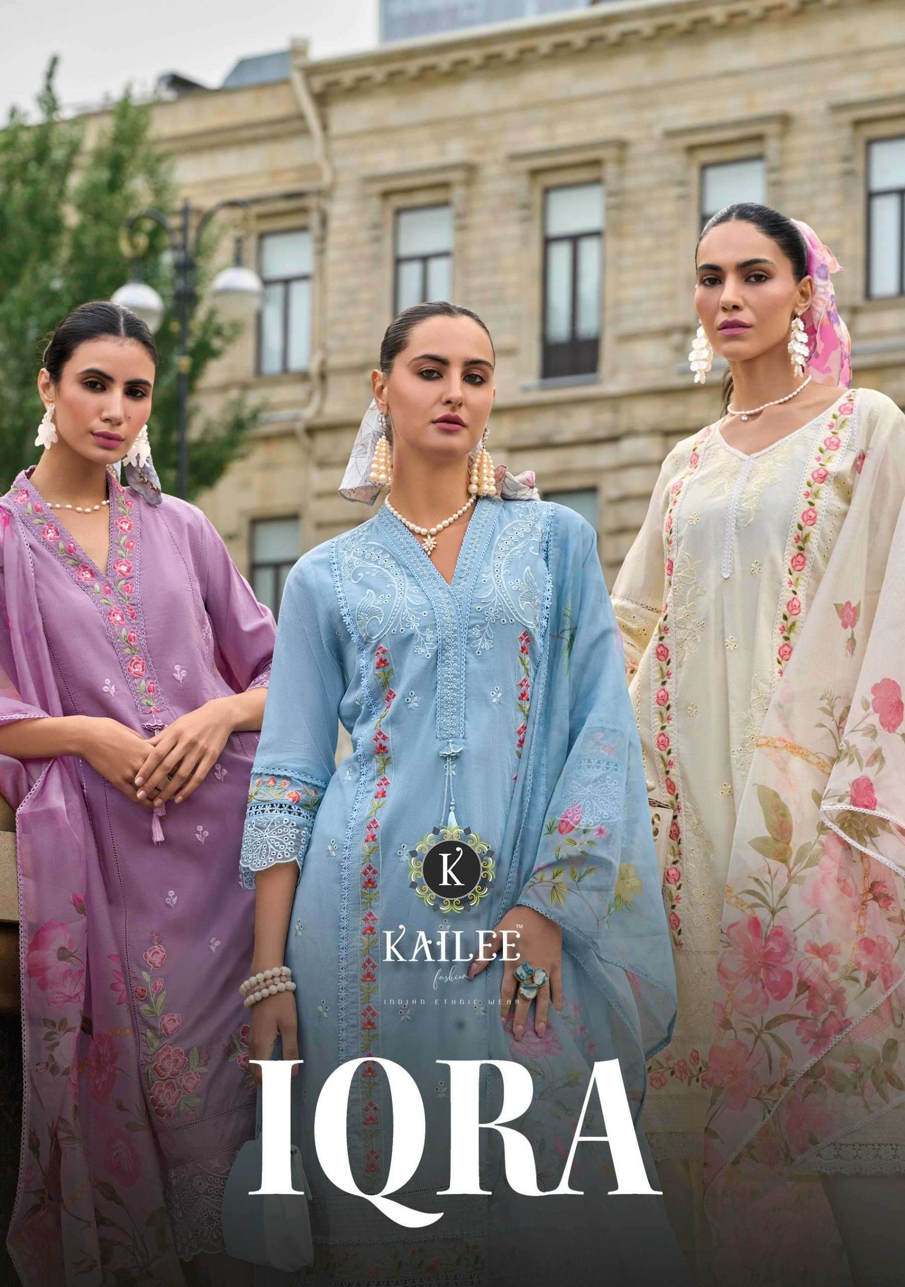 kailee fashion iqra series 42681-42683 pure cotton readymade suit 