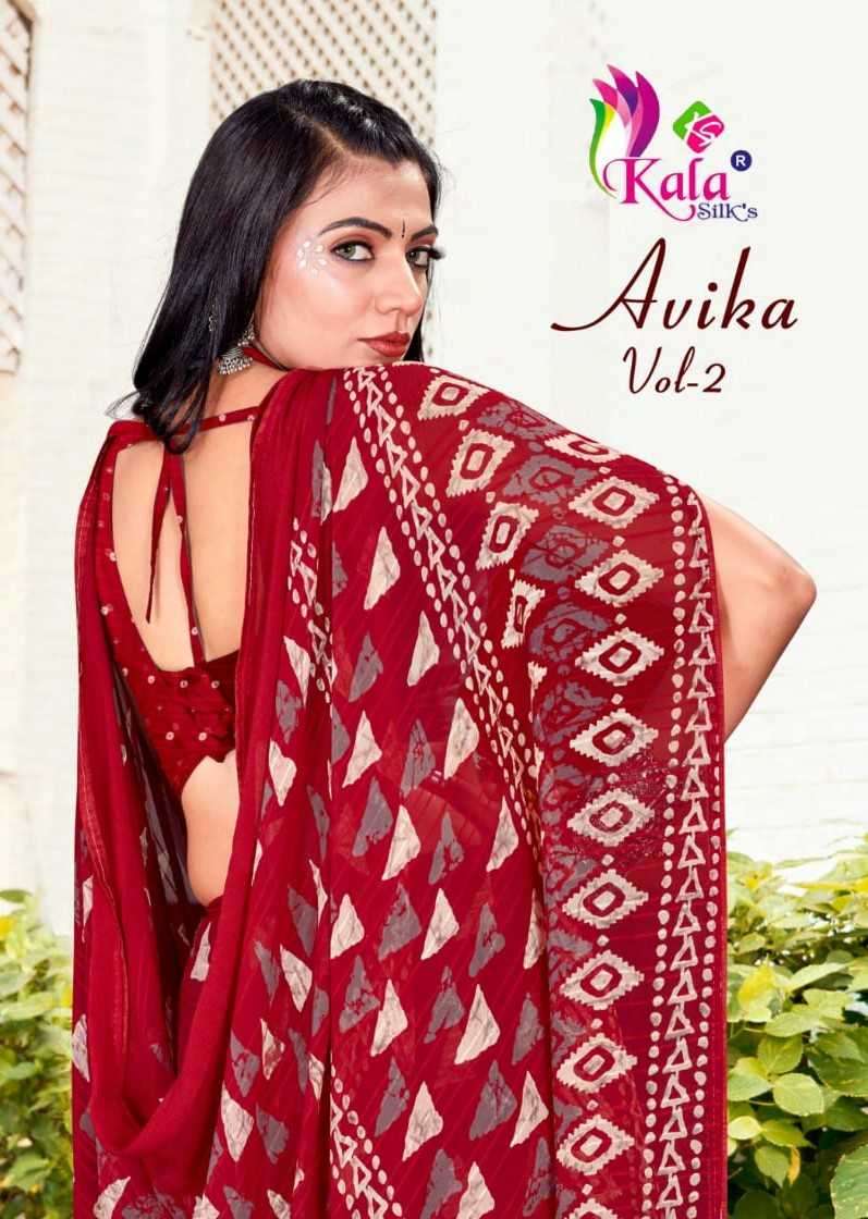 kala silks avika vol 2 series 1001-1008 Weightless pattern fabrics saree