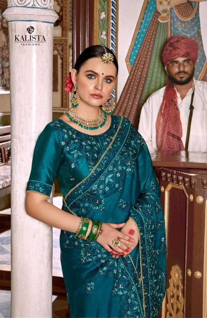 kalista mallika gold vol 4 series 67893-67898 Blooming chiffon rangoli saree