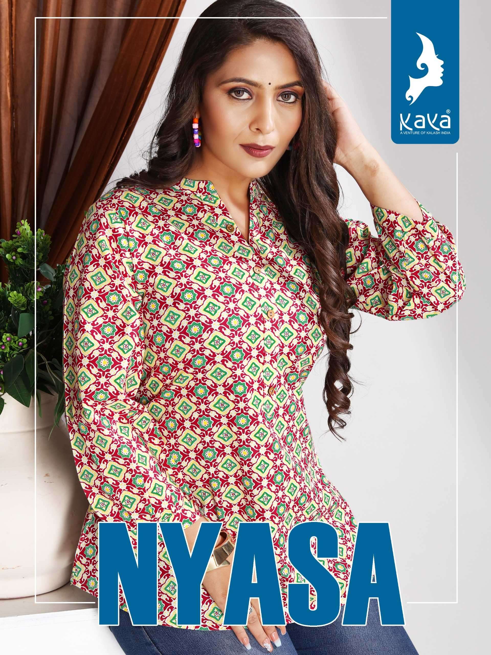 kaya nyasa series 01-06 cotton print kurti 