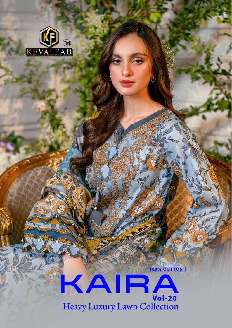 Keval Kaira Vol-20 series 20001-20006 Lawn Cotton suit